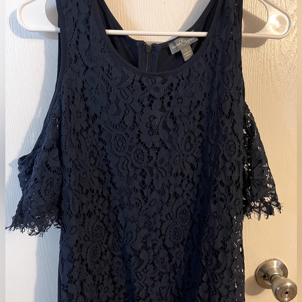 Blue off the shoulder blouse